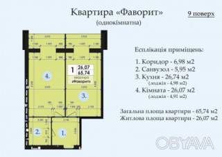 Срочній продаж 1 кімнатної квартири Новобудова код №212740781