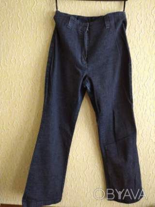Укороченные женские свободные клешеные джинсы, UK р.12, Marks&Spencer