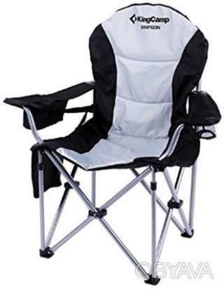 Раскладное кресло KingCamp Deluxe Hard Arms Chair (KC3888) BLACK/MID GREY