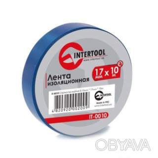 Стрічка ізоляційна, 17 мм * 10 м * 0.15 мм, синя INTERTOOL IT-0010