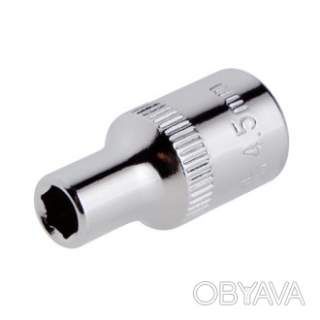 Головка шестигранна 1/4", 4.5 мм, Cr-V STORM INTERTOOL ET-0433