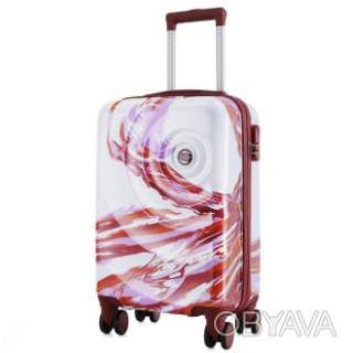 Чемодан Semi Line 20" (S) White/Red Print (T5654-1)