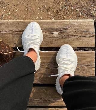 Кроссовки Adidas yeezy boost 350 V2 Full White/Кросівки Жіночі Адідас