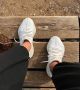 Кроссовки Adidas yeezy boost 350 V2 Full White/Кросівки Жіночі Адідас