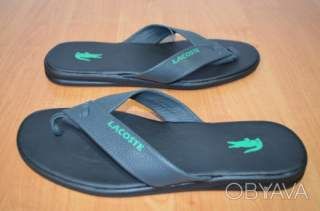 Шлепанцы Lacoste.Вьетнамки кожаные.
