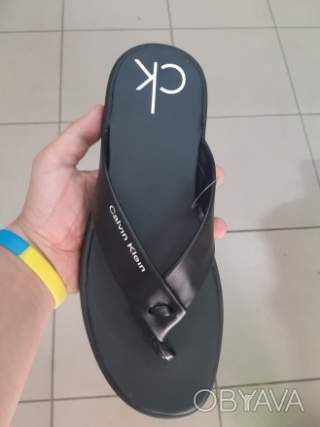 Шлепанцы мужские Calvin Klein.Кожаные шлепанцы.с 40 по 46 размер.