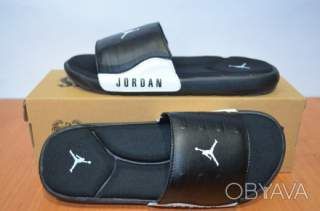 Кожаные мужские шлепанцы Jordan.Шлепанцы мужские.