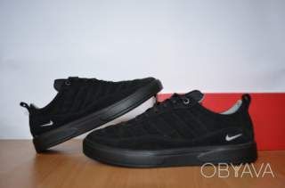 Кожаные кроссовки Nike черные.Кеды мужские Nike белые.Реплика.