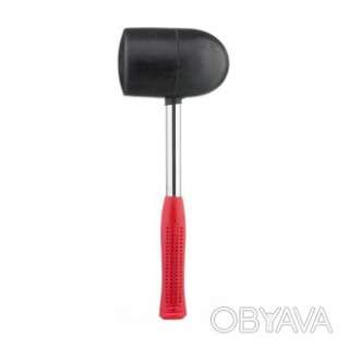 Киянка гумова 1250 г,  чорна гума, металева ручка INTERTOOL HT-0228
