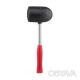 Киянка гумова 1250 г, &nbsp;чорна гума, металева ручка INTERTOOL HT-0228
