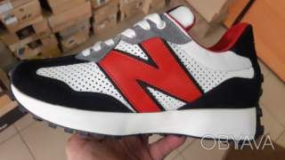 Кожаные летние кроссовки New Belanc.Супер качество.Перфорация.