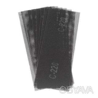 Сітка абразивна, 105 * 280 мм, зерно 220, 10 шт. INTERTOOL KT-6022