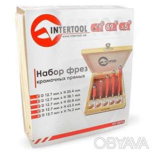 Набір фрез крайкових прямих, 5 шт. INTERTOOL HT-0076