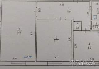 2-комнатная квартира, 52 м.кв.