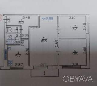 3-комнатная квартира, 48 кв.м