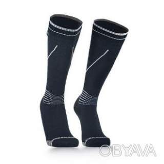 Водонепроникні шкарпетки Dexshell Longlite Socks 2.0, сірі полоски