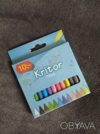 Нові воскові олівці крейда, 12 шт, Німеччина - Китай