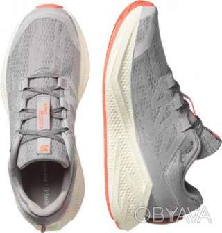 Кроссовки Salomon outdoor AERO GLIDE 3 7.5 Alloy/Vanilla Ice/Neon Flame