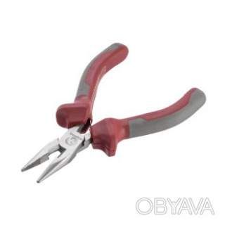 Довгогубці прямі 115 мм, прецизійні, комбіновані рукоятки INTERTOOL NT-0102