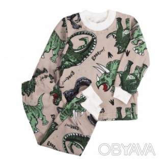 Дитяча піжама з начосом №9, Бежевий, 134 (9 років)