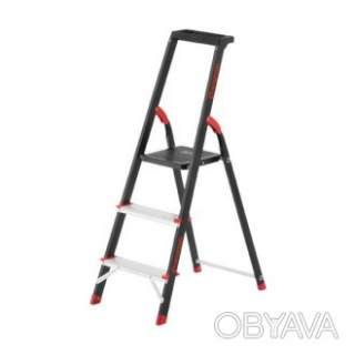 Драбина сталева, 3 сходинки, лоток для інвентарю, висота: 1132 мм, висота