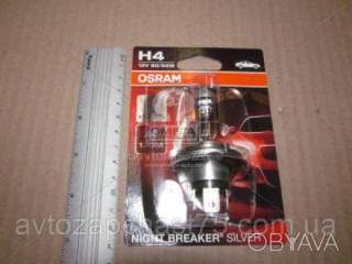 Лампочка в фару H4 12 V 60/55 W P43t Night Breaker Silver (+100) blister