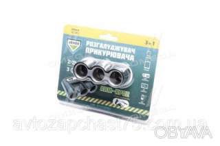 Разветвитель прикуривателя 3 в 1, 2 USB, 2400 mA, 12/24 Volt