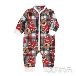 Ромпер ясельний з начосом "Марсі 2.0", Червоний, 62 (3 міс)