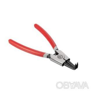 Щипці для зняття та встановлення стопорних кілець, 150 мм, вигнуті