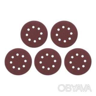 Круг наждаковий на липучці з отворами 125 мм, папір клас С