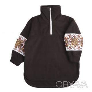 Дитячий джемпер фліска "Карпати", Шоколад, 128 (9 років)