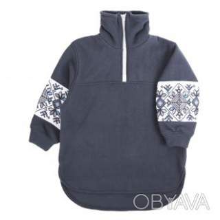 Дитячий джемпер фліска "Карпати", Темно-сірий, 128 (9 років)