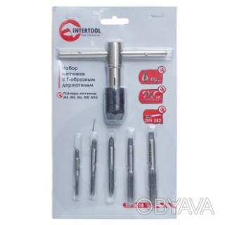 Набір мітчиків з Т-подібним тримачем, 6 од., M4, M5, M6, M8