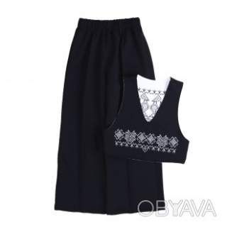 Комплект двійка для дівчат "Крила", Чорний, 128 (9 років)