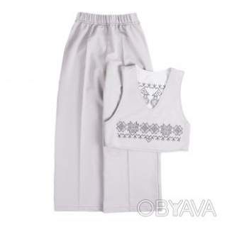 Комплект двійка для дівчат "Крила", Сірий, 122 (7 років)