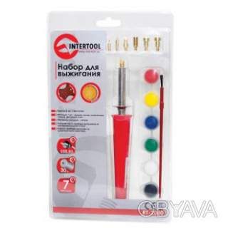 Набір для випалювання, 30 Вт, 230 В, 7 насадок INTERTOOL RT-2040