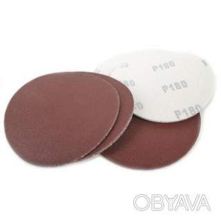 Круг наждаковий на липучці 125 мм, папір клас E, щільність 220 г/м², К180