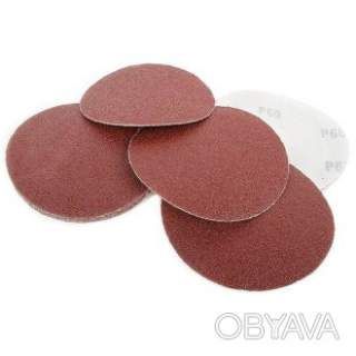 Круг наждаковий на липучці 125 мм, папір клас С, щільність 120 г/м&sup2;, К60