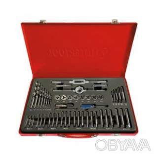 Набір плашок і мітчиків, 52 од., M3-M12 INTERTOOL SD-8052