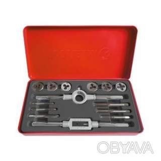 Набір плашок і мітчиків, 14 од., M3-M10 INTERTOOL SD-8024