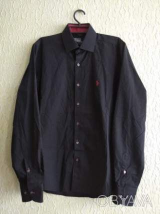 Чоловіча якісна чорна сорочка рубашка, р.С, Polo Ralph Lauren