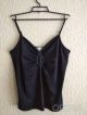 Нейлонова жіноча чорна майка на тонких бретельках, р.М, Victoria