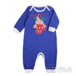 Новорічний комбінезон "Перше Різдво. Рукавичка", Синій
