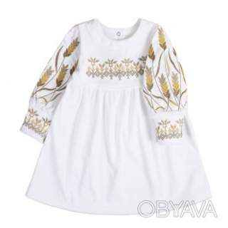 Флісова дитяча сукня "Колоски", Молочний, 98 (3 роки)