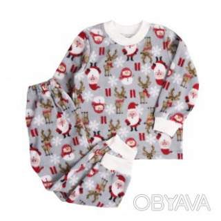 Дитяча флісова піжама, Сірий, 92 (2 роки)