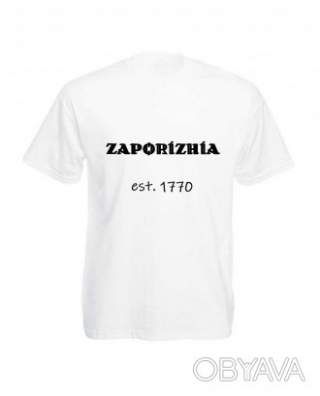Базова доросла футболка унісекс "Запоріжжя", Білий, M