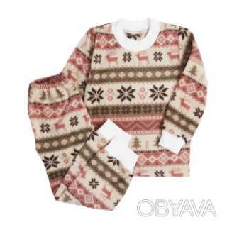 Дитяча флісова піжама, Пудровий, 116 (6 років)