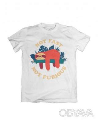 Базова доросла футболка "Не так швидкоооо..", Білий, M