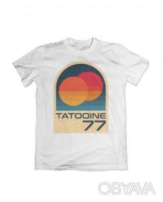 Футболка унісекс базова "Подвійна зірка Татуїна", Білий, M