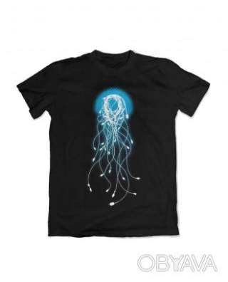Футолка базоа унісекс "Медуза айтішника", Чорний, M